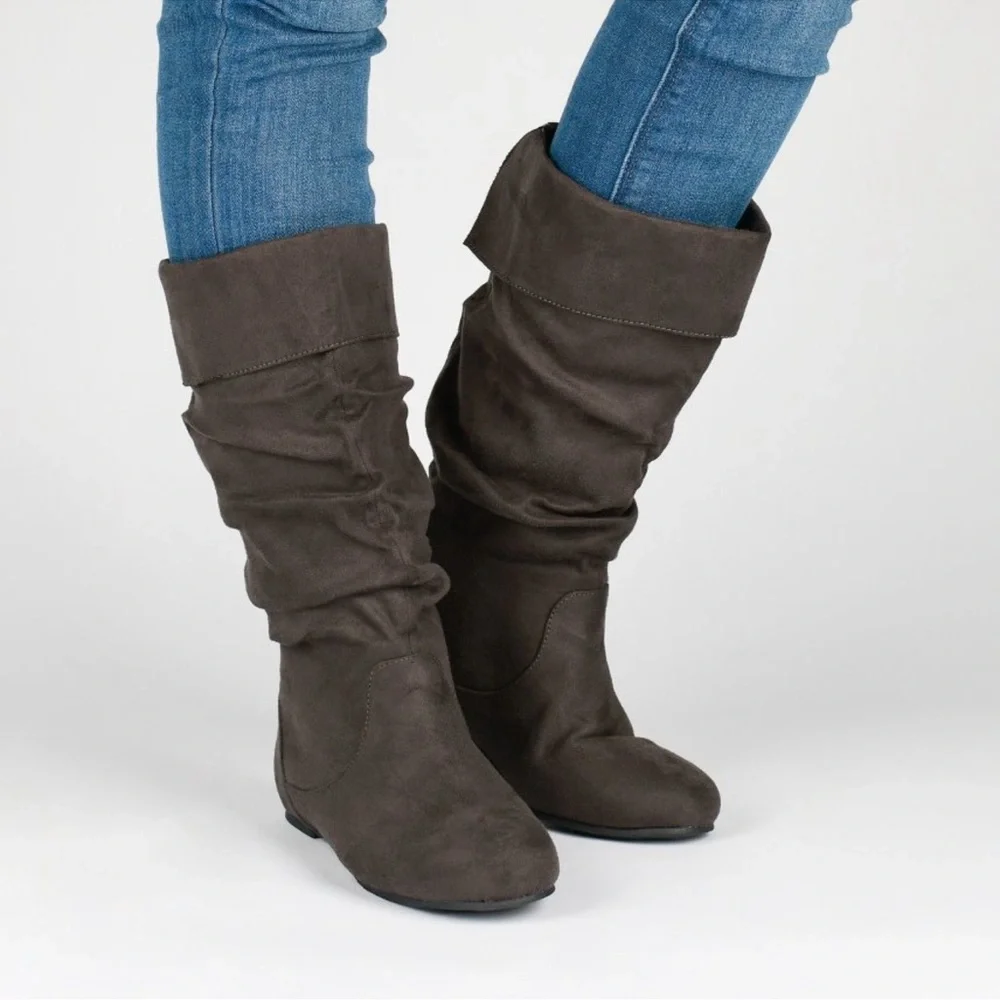 WOMEN'S JOURNEE COLLECTION SHELLEY-3 WIDE CALF KNEE HIGH BOOTS - Picture 10 of 10
